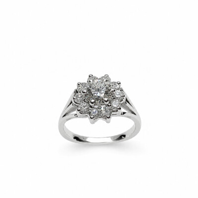Bague Occasion or blanc et diamant 1,02 carats