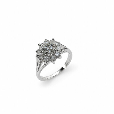 Bague Occasion or blanc et diamant 1,02 carats