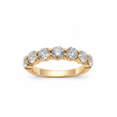 Alliance Divine or rose et diamants 2,16 carats