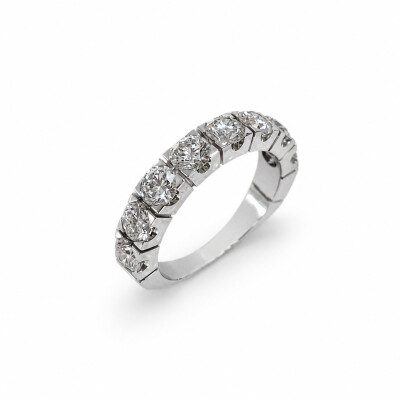 Alliance Caractère or blanc et diamants 1,98 carats