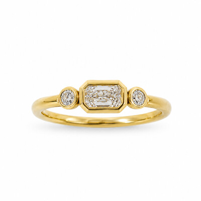 Bague Euclide Radiant or jaune et diamant 0,33 carat