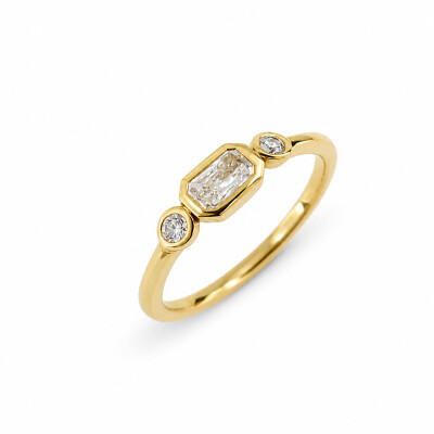 Bague Euclide Radiant or jaune et diamant 0,33 carat