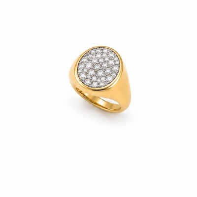BAGUE OR JAUNE DIAMANTS