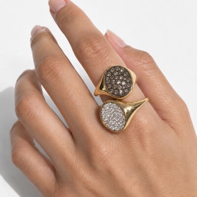 BAGUE OR JAUNE DIAMANTS