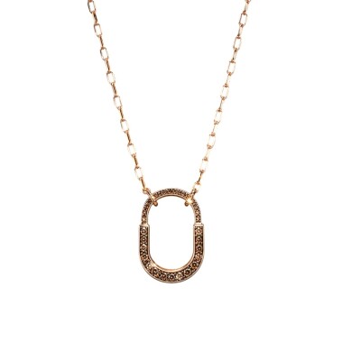 COLLIER CADENAS OR ROSE