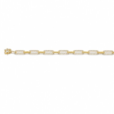 BRACELET MAILLONS DIAMANTS