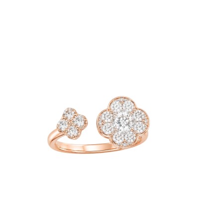 BAGUE OUVERTE TOI & MOI TREFLES DIAMANTS