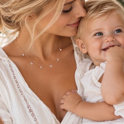 COLLIER "MAMA" DIAMANTS - COLLECTION EMPREINTE