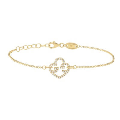 Bracelet argent plaqué or oxyde de zirconium