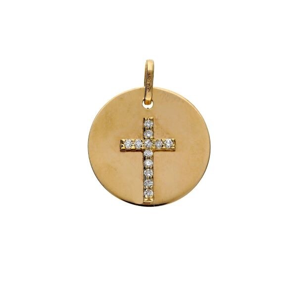 Médaille Veron Roques croix diamants