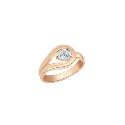 Solitaire Veron Roques Magic en or rose et diamant