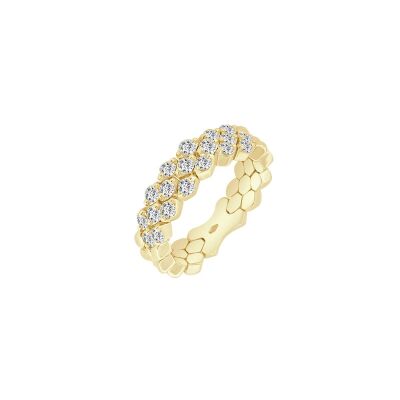 Bague Veron Roques Alena en or jaune et diamants