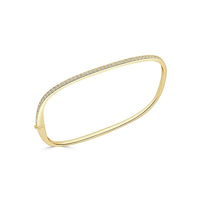 Bracelet jonc Veron Roques Impérial en or jaune et diamants