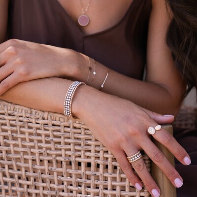Bracelet Veron Roques Féérie en or rose et diamants
