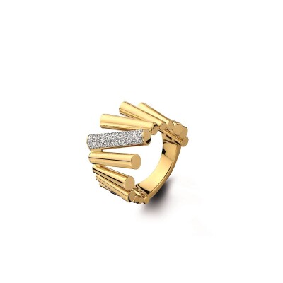 Bague Veron Roques Mikado en or jaune et diamants