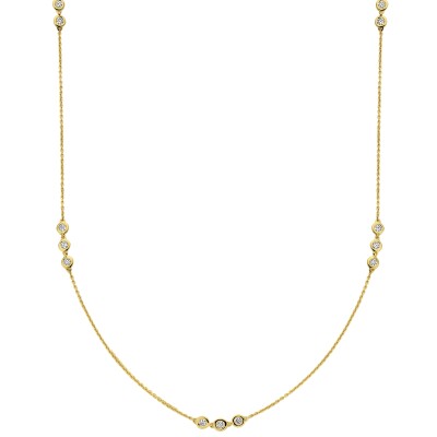 Sautoir Veron Roques Bulle de Lumière en or jaune et diamants