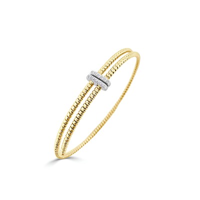 Bracelet Veron Roques Vibration en or jaune et diamants