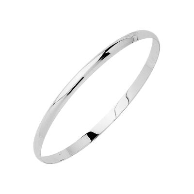 Bracelet Veron Roques Solis demi jonc en or blanc