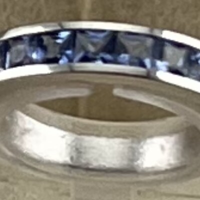 Bague or blanc saphir ceylan