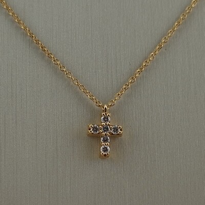 COLLIER CROIX DIAMANTS