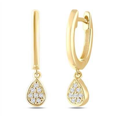Créoles or jaune diamants