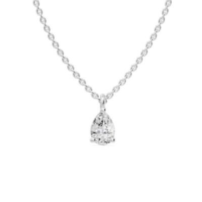 Collier diamant poire
