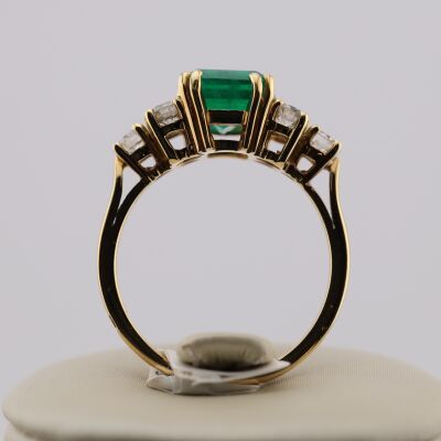 Bague émeraude diamants